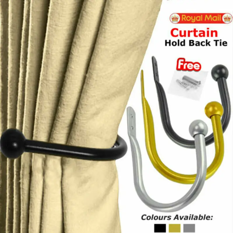 Large Stylish Curtain Hold Back Metal Tie Tassel Arm Hook Loop Holder U Shaped Round Window Wall Decoration Hanger Home Supplier
Large Stylish Curtain Hold Back Metal Tie Tassel Arm Hook Loop Holder U Shaped Round Window Wall Decoration Hanger Home Supplier