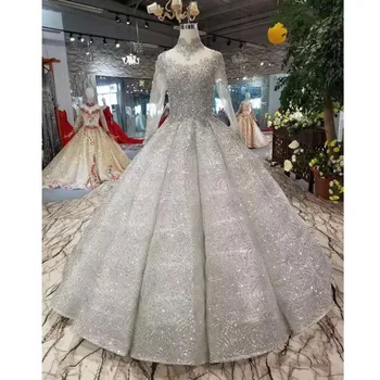 BGW 22819ht Shiny Dress Ball Gown High Neck Long Sleeve Lace Up Back Evening Dress Women Occasion Gray Curve Shape Pleat Skirt
BGW 22819ht Shiny Dress Ball Gown High Neck Long Sleeve Lace Up Back Evening Dress Women Occasion Gray Curve Shape Pleat Skirt