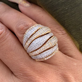 missvikki Luxury DUBAI Lines Wide Noble Fingers Rings Full Cubic Zironium for Women Bridal Wedding Party Finger Rings Jewelry
missvikki Luxury DUBAI Lines Wide Noble Fingers Rings Full Cubic Zironium for Women Bridal Wedding Party Finger Rings Jewelry