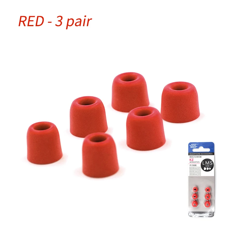 New KZ Original 3Pair(6pcs) Noise Isolating Comfortble Memory Foam Ear Tips Ear Pads Earbuds For In Earphone KZ AS12 CCA C10
New KZ Original 3Pair(6pcs) Noise Isolating Comfortble Memory Foam Ear Tips Ear Pads Earbuds For In Earphone KZ AS12 CCA C10