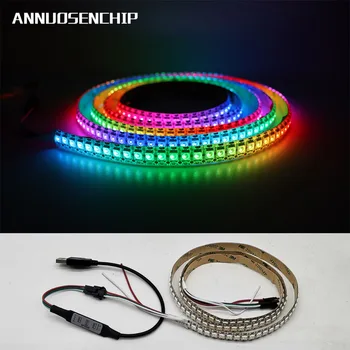 USB Controller + DC5V WS2812B WS2812 Led Strip,Individually Addressable Smart RGB Led Strip,Black/White PCB 1m 2m 3m 4m 5m
USB Controller + DC5V WS2812B WS2812 Led Strip,Individually Addressable Smart RGB Led Strip,Black/White PCB 1m 2m 3m 4m 5m