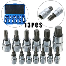 13pcs/Set Impact Tamper Proof Torx Star Bit SleeveHead Machine Motor Socket Set Wrench Set 1/4 3/8 1/2 Drive Metric
13pcs/Set Impact Tamper Proof Torx Star Bit SleeveHead Machine Motor Socket Set Wrench Set 1/4 3/8 1/2 Drive Metric