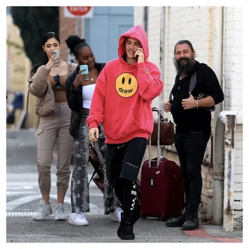 

Drew House Classic smiley face printed Hoodie men's Justin Bieber same loose street style cotton Hoodie women and men