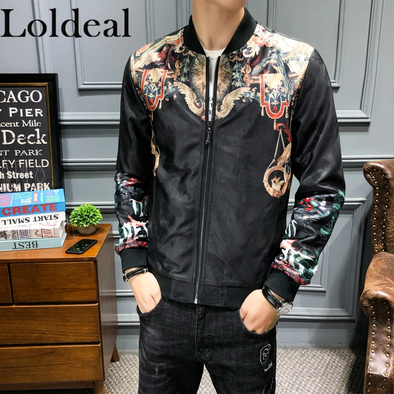 Loldeal Men Bomber Jacket Floral Print Zipper Casual Flight Lightweight Coat Jackets
Loldeal Men Bomber Jacket Floral Print Zipper Casual Flight Lightweight Coat Jackets