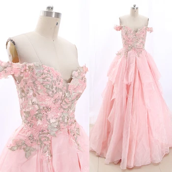 MACloth Pink Ball Gown Off the shoulder Floor-Length Long Embroidery Tulle Prom Dresses Dress M 269188 Clearance
MACloth Pink Ball Gown Off the shoulder Floor-Length Long Embroidery Tulle Prom Dresses Dress M 269188 Clearance