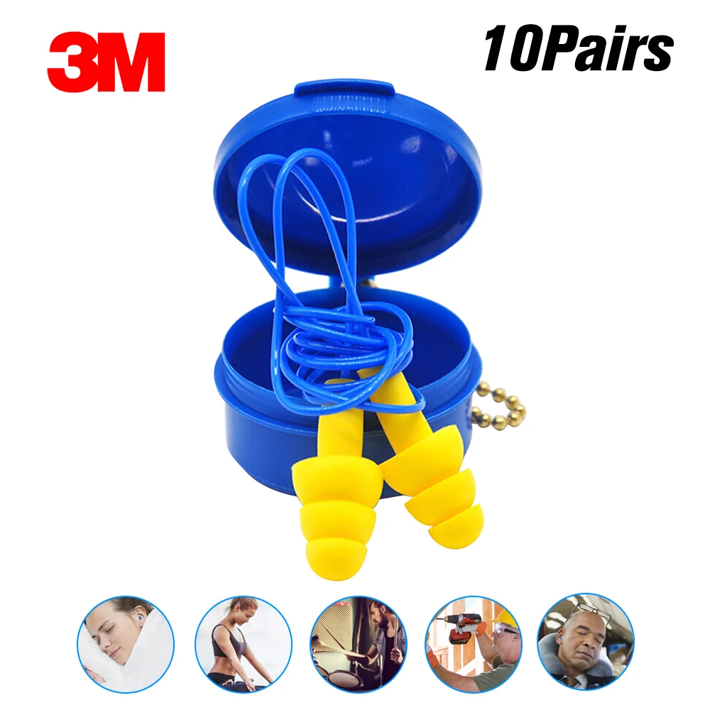3M 340-4002 Ear Plugs with Straps Anti-noise Earplugs Sleeping Earplugs Christmas Tree Comfortable Ear Protector with Box
3M 340-4002 Ear Plugs with Straps Anti-noise Earplugs Sleeping Earplugs Christmas Tree Comfortable Ear Protector with Box