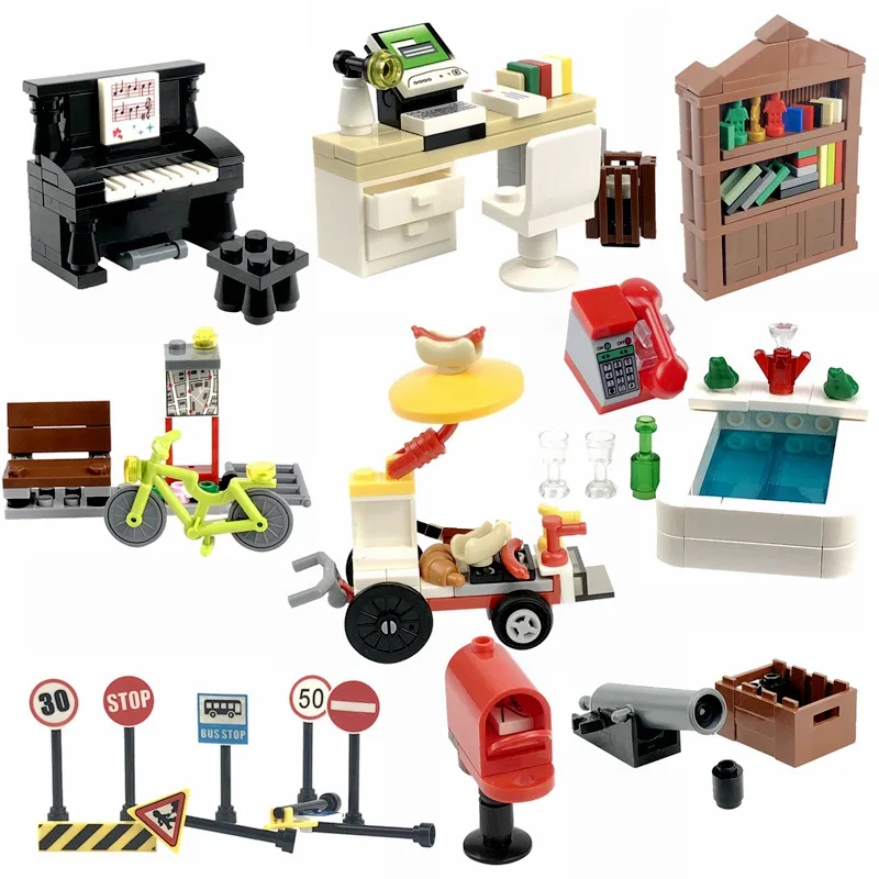 Legoing MOC Creator Blocks Desk Bookcase Piano Bathtub Set Building Blocks Toys for Children for Creator DIY Scenes Blocks Parts
Legoing MOC Creator Blocks Desk Bookcase Piano Bathtub Set Building Blocks Toys for Children for Creator DIY Scenes Blocks Parts