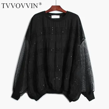 Loose Loose Fit Spliced Hollow Out Chiffon Sweatshirt Round Neck Long Sleeve Women Big Size Fashion Autumn Winter 2020 FFUQ
Loose Loose Fit Spliced Hollow Out Chiffon Sweatshirt Round Neck Long Sleeve Women Big Size Fashion Autumn Winter 2020 FFUQ