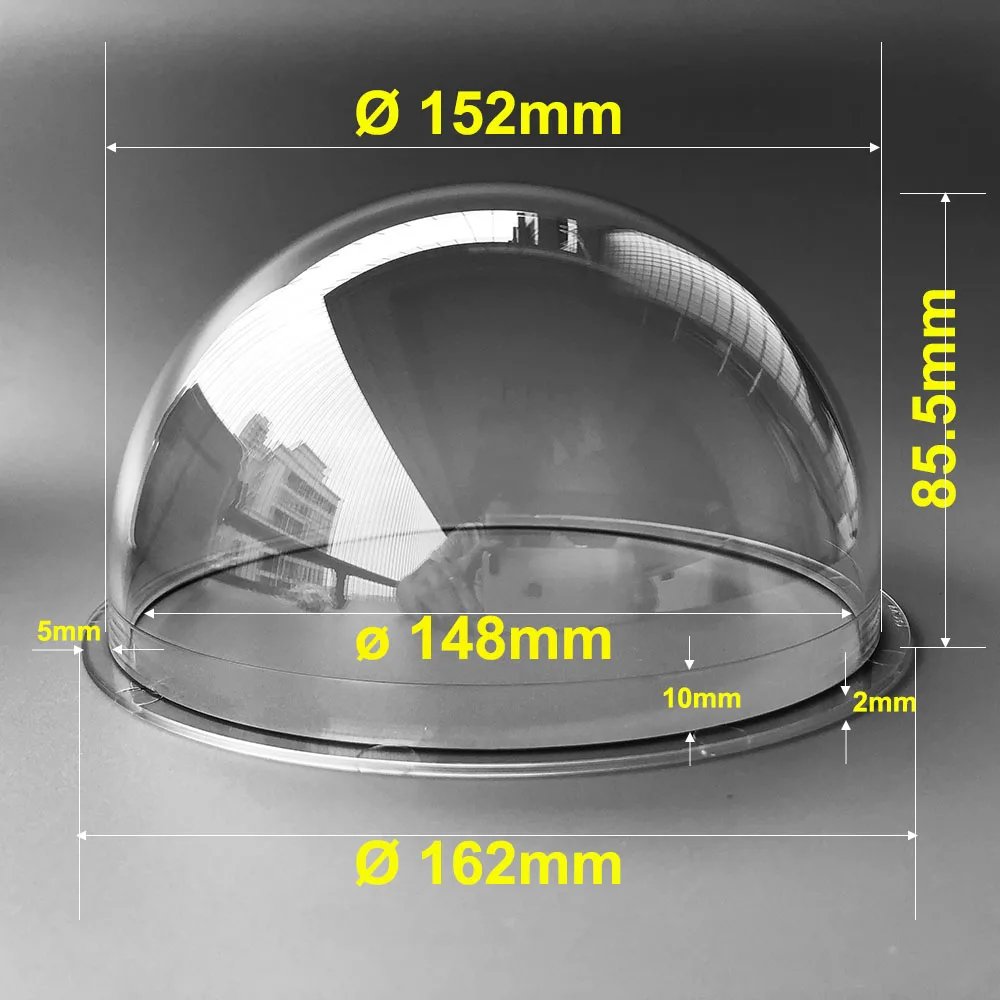 

Высокоскоростной купол акриловый прозрачный Чехол Водонепроницаемая камера видеонаблюдения защитный корпус прозрачный чехол X мм