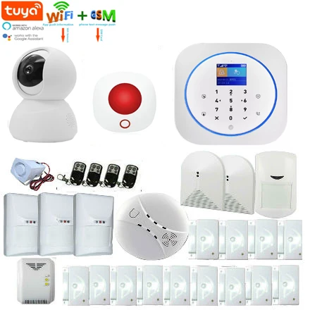 SmartYIBA Tuya APP WIFI GSM SMS Home Apartment Security Alarm System Whilt/Black RFID Touch Keyboard Wireless Sensor DIY Kit
SmartYIBA Tuya APP WIFI GSM SMS Home Apartment Security Alarm System Whilt/Black RFID Touch Keyboard Wireless Sensor DIY Kit