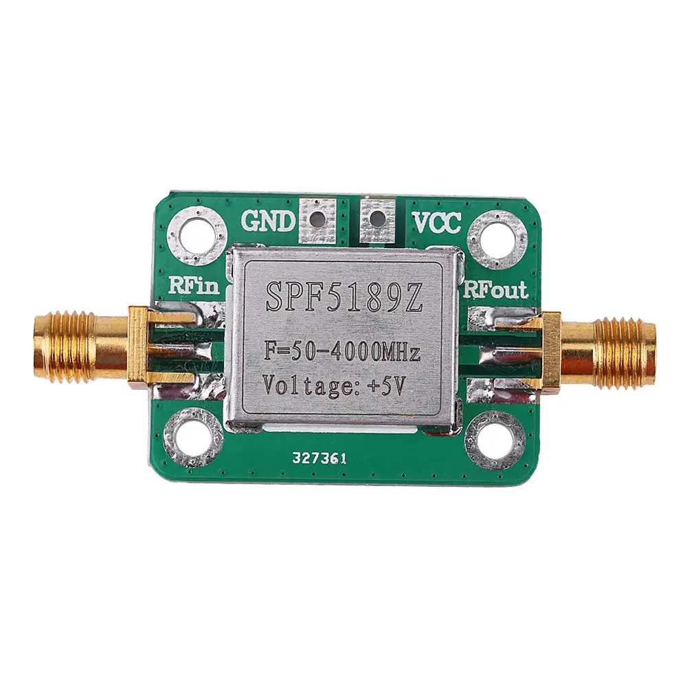 High Quality LNA 50-4000 MHz RF Low Noise Amplifier Signal Receiver SPF5189 NF = 0.6dB inm
High Quality LNA 50-4000 MHz RF Low Noise Amplifier Signal Receiver SPF5189 NF = 0.6dB inm