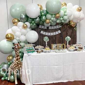 Ohoho Balloon Garland Arch Kit Pastel Chrome Green Jungle Birthday Party Decoration for Kids Boy Christmas Supplies
Ohoho Balloon Garland Arch Kit Pastel Chrome Green Jungle Birthday Party Decoration for Kids Boy Christmas Supplies
