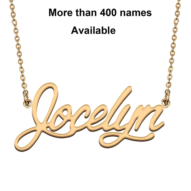 

Cursive Initial Letters Name Necklace for Jocelyn Birthday Party Christmas New Year Graduation Wedding Valentine Day Gift