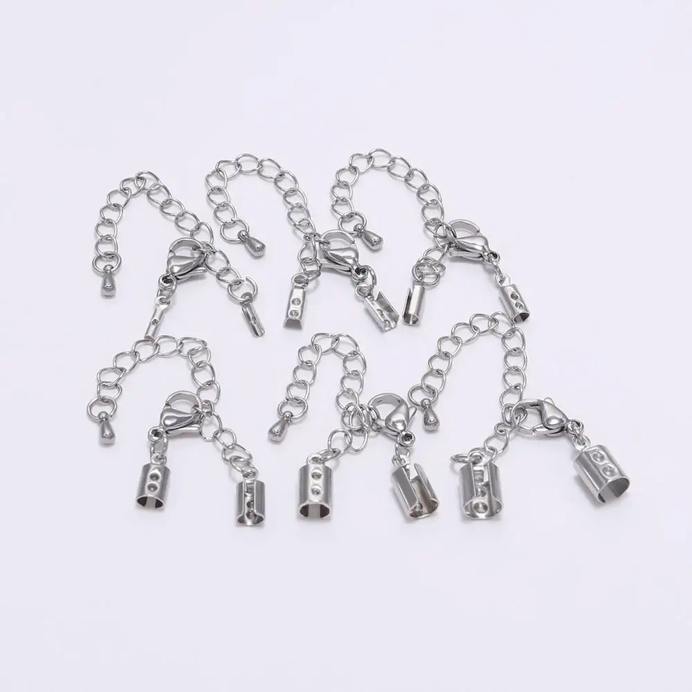 5pcs/lot Stainless Steel Clasps Hooks Cords End Caps Cord Connector Lobster Clasps Hooks Clasps For DIY Jewelry Making
5pcs/lot Stainless Steel Clasps Hooks Cords End Caps Cord Connector Lobster Clasps Hooks Clasps For DIY Jewelry Making