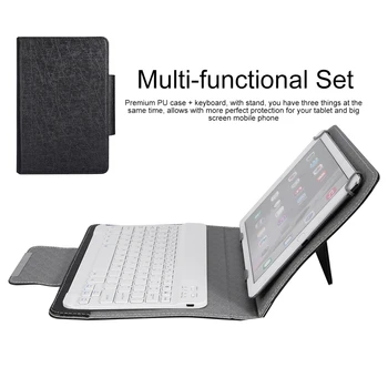 10'' Tablet Laptop Universal PU Protective Case Cover + Bluetooth Keyboard for Android/IOS/WIN With stand function
10'' Tablet Laptop Universal PU Protective Case Cover + Bluetooth Keyboard for Android/IOS/WIN With stand function