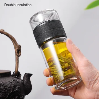 200Ml Glass Tea Water Bottle With Bag Tea Filter Separation Infuser Tumbler Double Tea Bottle Portable Drinkware Glass 
200Ml Glass Tea Water Bottle With Bag Tea Filter Separation Infuser Tumbler Double Tea Bottle Portable Drinkware Glass