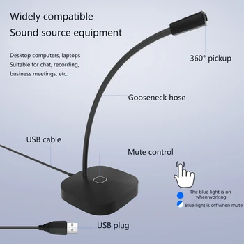 2020 USB Desktop Microphone for PC and Mac with Mute Button Compatible with Any Computer Professional Desktop Microphone
2020 USB Desktop Microphone for PC and Mac with Mute Button Compatible with Any Computer Professional Desktop Microphone