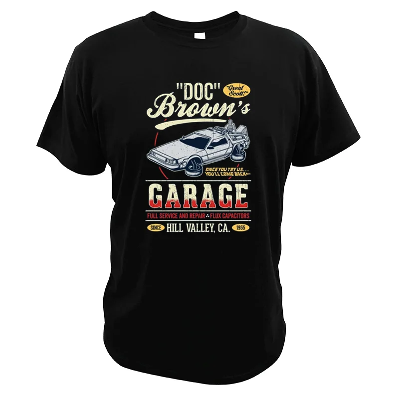 Back To The Future T Shirts Delorean Doc Brown Fantasy Movie Top Time Travel 100% Cotton High Quality Streetwear T Shirt
Back To The Future T Shirts Delorean Doc Brown Fantasy Movie Top Time Travel 100% Cotton High Quality Streetwear T Shirt