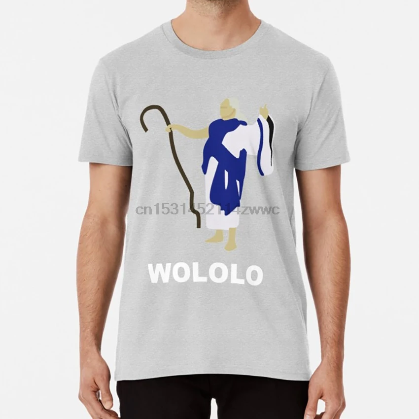 Футболка Wololo (синяя) с изображением империй голубого священника aoe wololo|Футболки| |