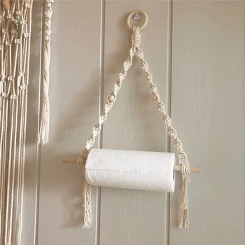 Nordic Boho Style Hand-Woven Wall Hanging Wooden Stick Rack Bedroom Living Room BathRoom Decoration Paper Towel Storage Shelf
Nordic Boho Style Hand-Woven Wall Hanging Wooden Stick Rack Bedroom Living Room BathRoom Decoration Paper Towel Storage Shelf