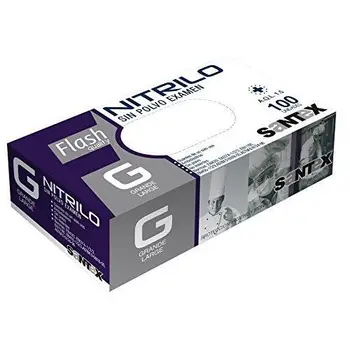 GUANTE NITRILO DESECHABLE S/POLVO AZUL 100 UNID XG 
GUANTE NITRILO DESECHABLE S/POLVO AZUL 100 UNID XG