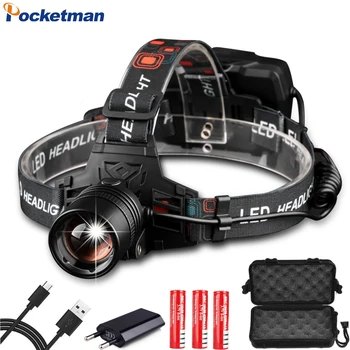 Super Powerful Headlamp USB Rechargeable Headlight XHP70 XHP50 LED Head Light Zoomable Head Lamp Waterproof Head Front Light
Super Powerful Headlamp USB Rechargeable Headlight XHP70 XHP50 LED Head Light Zoomable Head Lamp Waterproof Head Front Light