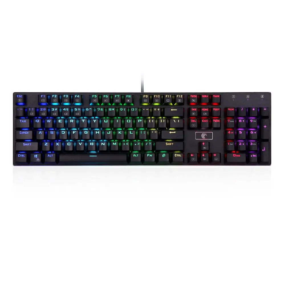 Z-88 RGB игровая клавиатура с механическими кнопками Outemu сменный 104 ключ Алюминий