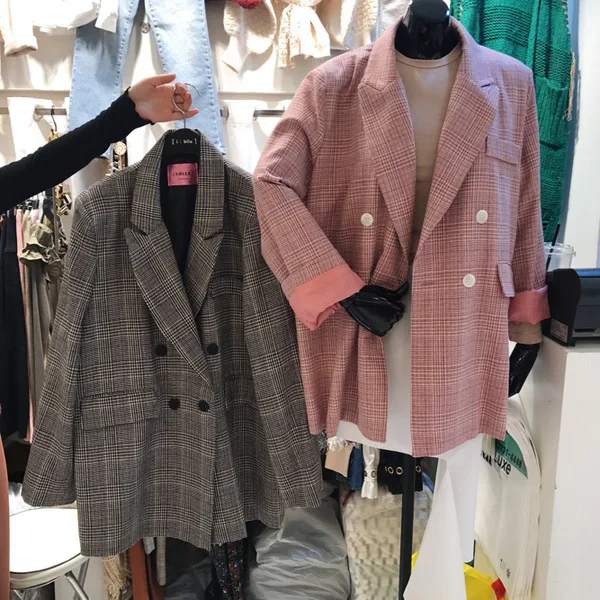 Pink Retro Plaid Small Suit Women's Spring And Autumn 2019 New Style British Style Students Suit Casual CHIC Coat
Pink Retro Plaid Small Suit Women's Spring And Autumn 2019 New Style British Style Students Suit Casual CHIC Coat