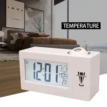 Projection Alarm Clock Digital Voice Control Desk Table Clocks LCD Electronic Snooze Clock Temperaturer Home Office Accessories
Projection Alarm Clock Digital Voice Control Desk Table Clocks LCD Electronic Snooze Clock Temperaturer Home Office Accessories