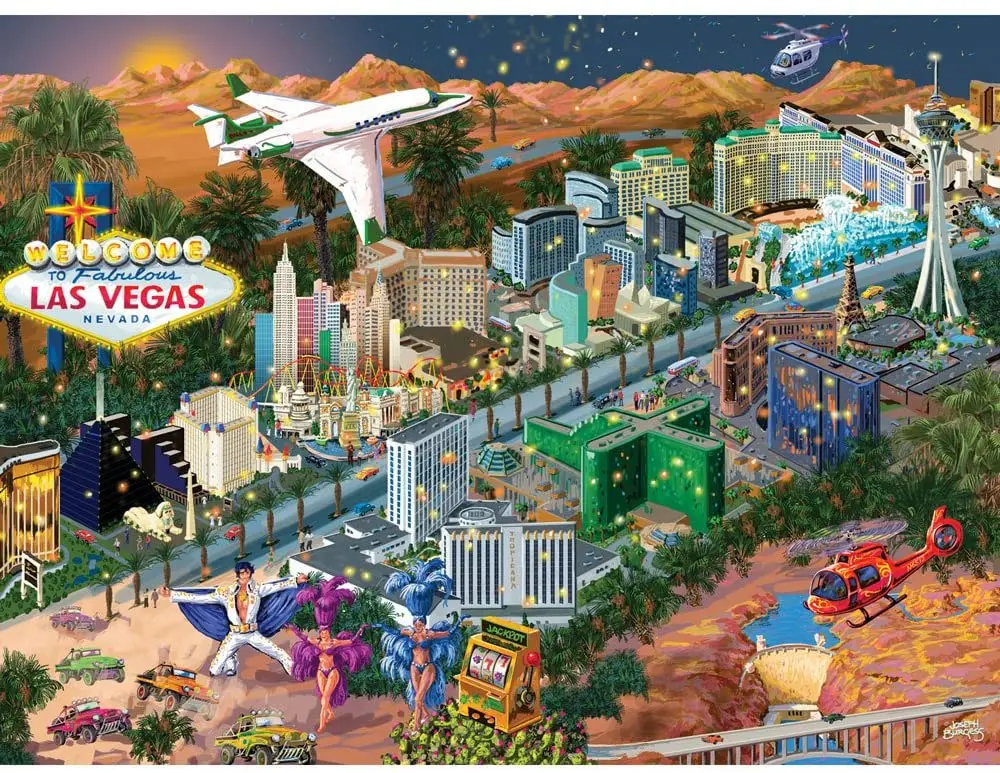 Фото 1000 Piece Jigsaw Puzzle for Adults - Las Vegas City View Pc The Strip Learning Toys Children Educational | Игрушки и хобби