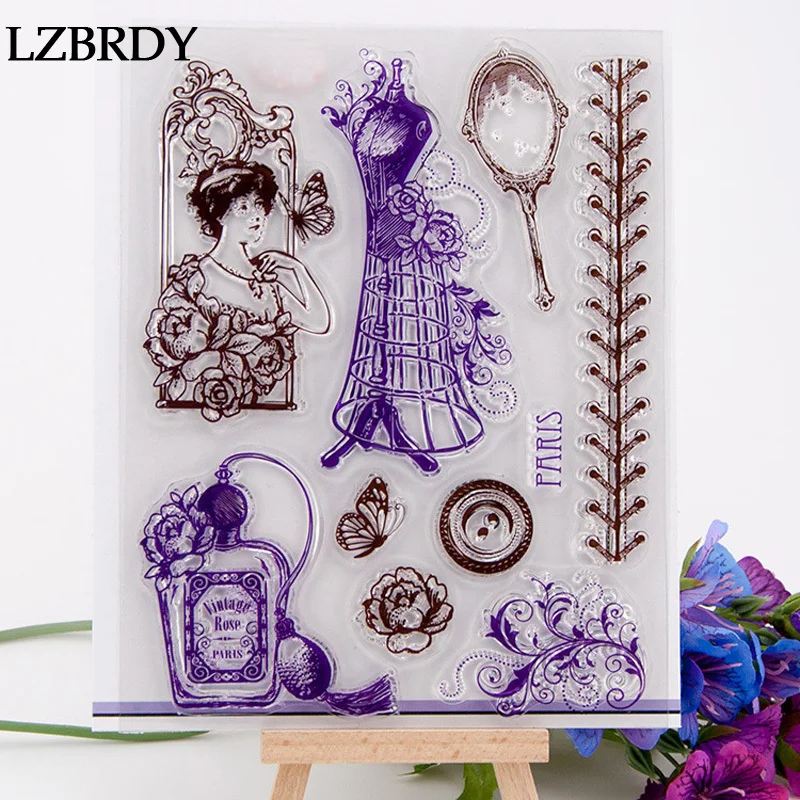 2019 New Vintage Elegant Dress-up Woman Flower Butterfly Clear Rubber Stamps for Card Making Scrapbooking Decors
2019 New Vintage Elegant Dress-up Woman Flower Butterfly Clear Rubber Stamps for Card Making Scrapbooking Decors