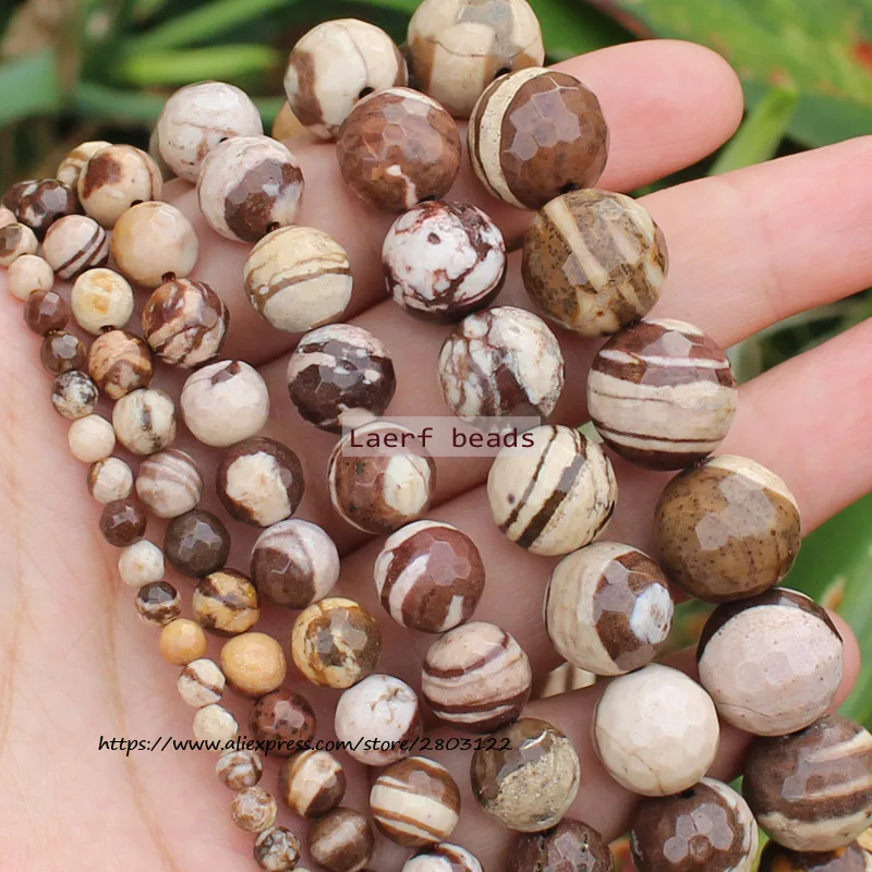 Natural Faceted Australian Zebra Jasper Round Loose Beads 15''/ Strand 4-12MM Pick Size For Jewelry Making
Natural Faceted Australian Zebra Jasper Round Loose Beads 15''/ Strand 4-12MM Pick Size For Jewelry Making