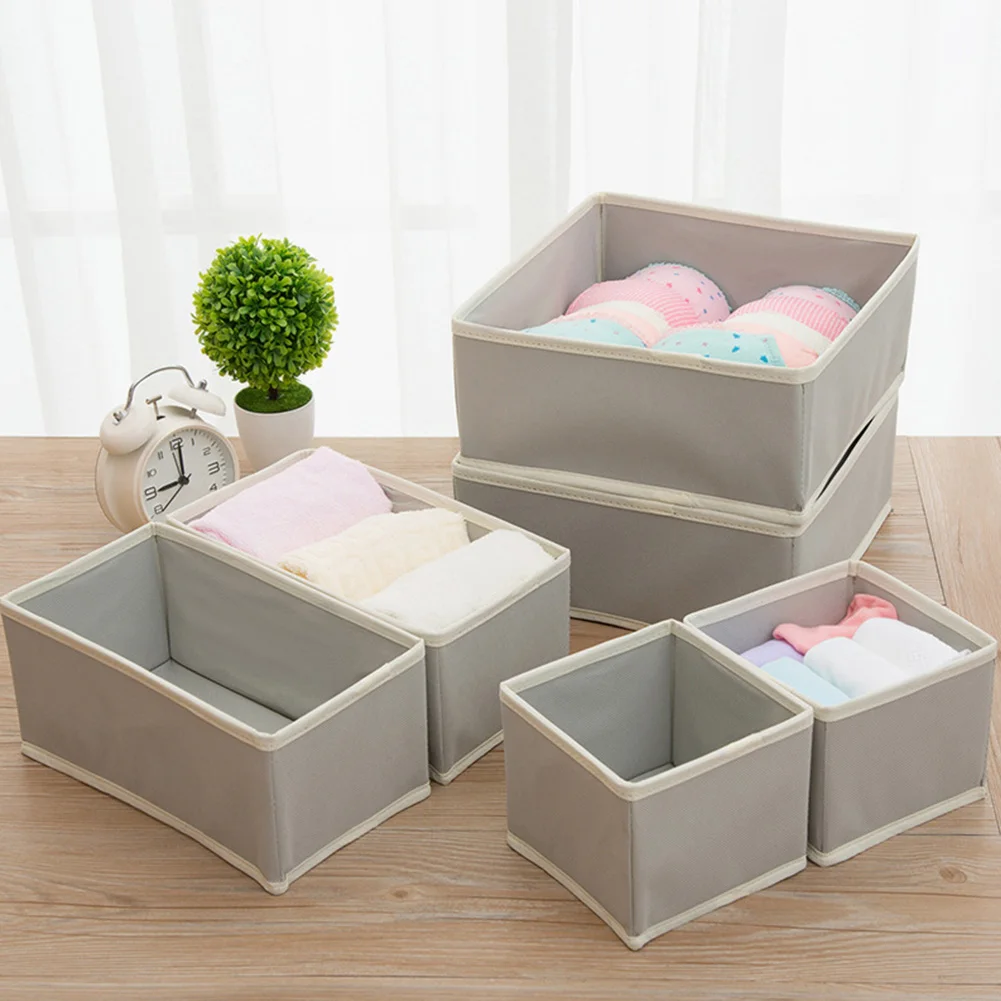 6pcs Foldable Household Practical Space Saving Container Non Woven Fabrics Storage Box Clothes Protective Drawer Organizer
6pcs Foldable Household Practical Space Saving Container Non Woven Fabrics Storage Box Clothes Protective Drawer Organizer