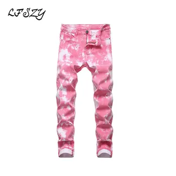 Jeans Men 2020 New Men's Color Elastic Denim Pants Men's Slim Print Mid Waist Pants More Size 28-40 42
Jeans Men 2020 New Men's Color Elastic Denim Pants Men's Slim Print Mid Waist Pants More Size 28-40 42