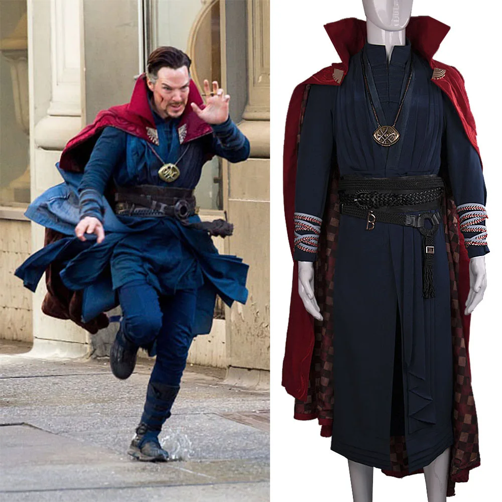 All Include Cosplay Doctor Strange Steve Full Set Costume & Ring Eye of Agamotto Necklace Free Halloween Party
All Include Cosplay Doctor Strange Steve Full Set Costume & Ring Eye of Agamotto Necklace Free Halloween Party