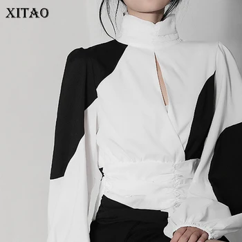 XITAO Elegant Blouse Women Black and White Stitching Long Sleeve Wild Stand-up Collar Shirt Slim Slim High Waist Top DZL1948
XITAO Elegant Blouse Women Black and White Stitching Long Sleeve Wild Stand-up Collar Shirt Slim Slim High Waist Top DZL1948