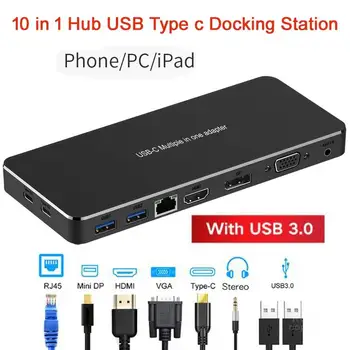 USB C HUB With HDMI VGA RJ45 3.5mm Jack PD Charger USB 3.0 adapter USB HUB For Macbook Pro Accessories Multi USB 3.0 Type C HUB
USB C HUB With HDMI VGA RJ45 3.5mm Jack PD Charger USB 3.0 adapter USB HUB For Macbook Pro Accessories Multi USB 3.0 Type C HUB