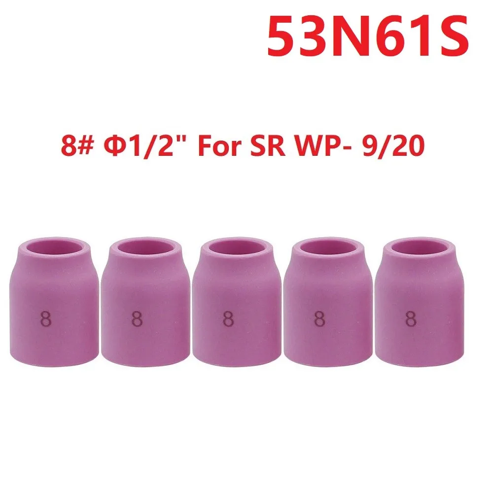 5pcs Ceramic Gas Lens Shield Cups 53N61S #8 1/2" TIG Welding Torch WP-9/20 WP-17/18/26 For Rilon Riland Jasic Mitech Chiry UNT
5pcs Ceramic Gas Lens Shield Cups 53N61S #8 1/2" TIG Welding Torch WP-9/20 WP-17/18/26 For Rilon Riland Jasic Mitech Chiry UNT