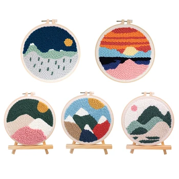 DIY Knitting Wool Rug Hooking Kit Handcraft Woolen Embroidery 20cm Embroidery Frame Punch Needle Triangle Bracket - Scenery 5
DIY Knitting Wool Rug Hooking Kit Handcraft Woolen Embroidery 20cm Embroidery Frame Punch Needle Triangle Bracket - Scenery 5