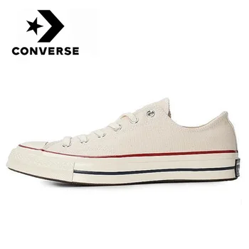 

Converse Chuck Taylor All Star 70 OX-zapatillas de Skateboarding unisex, zapatos planos de lona color blanco y Beige, originales