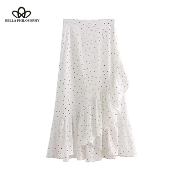Luck A summer chiffon dot print women skirts ruffle wrap women skirts A-line sweet mid-calf fmale skirt casual skirt
Luck A summer chiffon dot print women skirts ruffle wrap women skirts A-line sweet mid-calf fmale skirt casual skirt