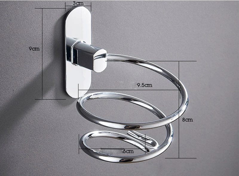 bathroom accessory hair dryer holder stainless steel hair dryer rack001-07