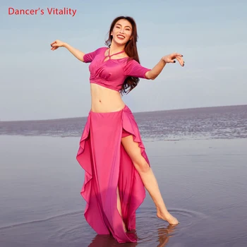 Belly Dance Suit New Summer Female Temperament Top Practice Clothes Oriental Dancing Profession Competition Clothing 
Belly Dance Suit New Summer Female Temperament Top Practice Clothes Oriental Dancing Profession Competition Clothing