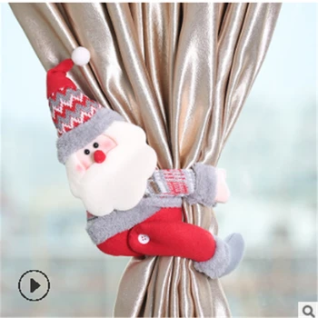 Curtains Tieback Buckle Christmas Decoration Embrace Shape Plaid Santa Snowman Doll Decorative Accessories 
Curtains Tieback Buckle Christmas Decoration Embrace Shape Plaid Santa Snowman Doll Decorative Accessories
