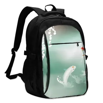 Hot USB Charging Laptop Women's Backpack For Students Girls School Backpack Japanese Koi Carps Playing In Pond Travel Bagpack
Hot USB Charging Laptop Women's Backpack For Students Girls School Backpack Japanese Koi Carps Playing In Pond Travel Bagpack