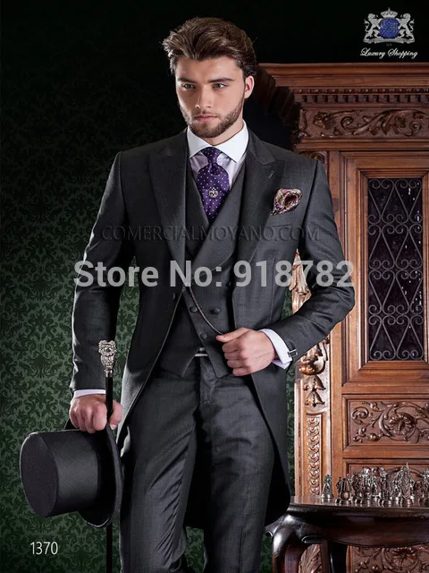 JELTONEWIN Dark Grey Italian Tailcoat Dinner Party Morning Wedding Suits for Men Groomsmen Tuxedos 3 pieces Groom Wedding Suits
JELTONEWIN Dark Grey Italian Tailcoat Dinner Party Morning Wedding Suits for Men Groomsmen Tuxedos 3 pieces Groom Wedding Suits
