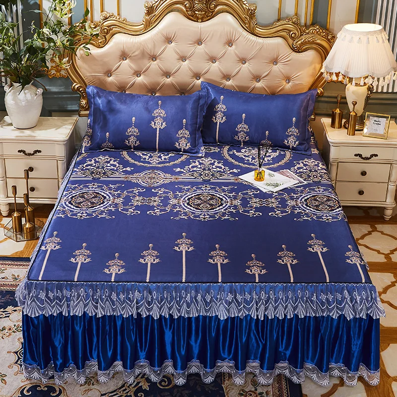 2/3 Pcs Bed Skirt Ice Mat Washable Lace Air Conditioning Soft Mat Ice Silk Mat Bed Cover Bed Spread Queen/King Size
2/3 Pcs Bed Skirt Ice Mat Washable Lace Air Conditioning Soft Mat Ice Silk Mat Bed Cover Bed Spread Queen/King Size