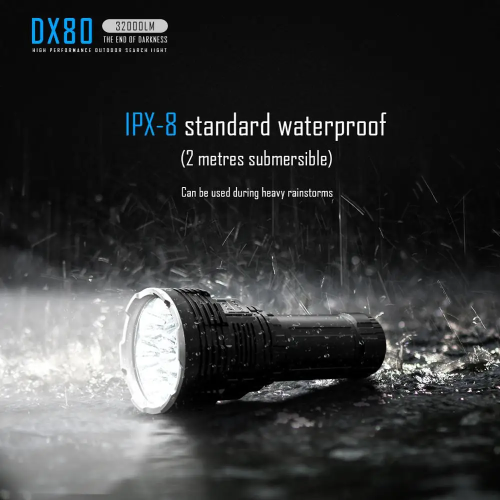 2019 Explosion IMALENT DX80 Cree XHP70 LED Flashlight 32000 Lumens 806 Meters USB Charging Interface Torch Flashlight for Search
2019 Explosion IMALENT DX80 Cree XHP70 LED Flashlight 32000 Lumens 806 Meters USB Charging Interface Torch Flashlight for Search
