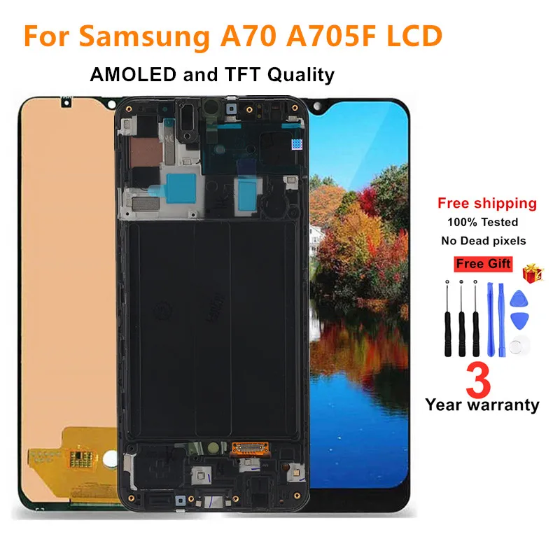 100% Tested 6.7"AMOLED LCD Display For Samsung Galaxy A70 LCD A705 A705F SM-A705MN Display Touch Screen Digitizer Assembly
100% Tested 6.7"AMOLED LCD Display For Samsung Galaxy A70 LCD A705 A705F SM-A705MN Display Touch Screen Digitizer Assembly