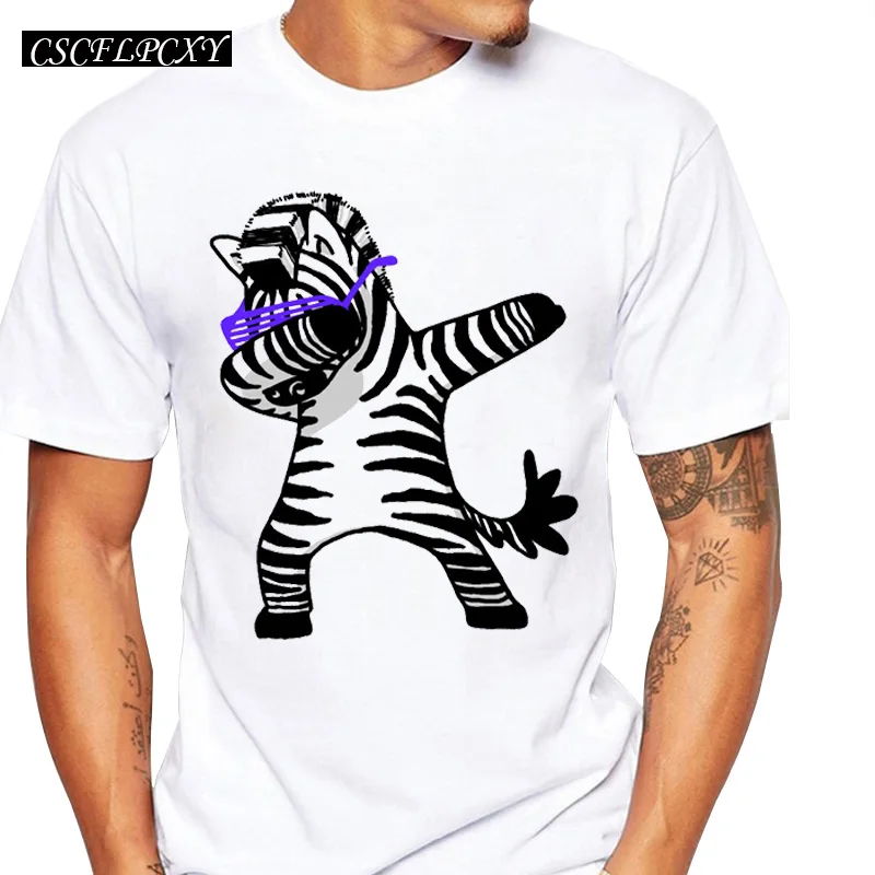 2017-Summer-Fashion-Dabbing-Pug-T-Shirt-Newest-Men-Funny-T-Shirts-Dabbing-Unicorn-Cat-Zebra (4)